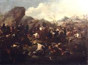 Francesco Maria Raineri Battle among Christians and Turks oil painting artist